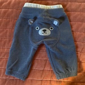 Baby Gap Boy 6-12 month Blue Sweatpants Joggers with Dog on Backside